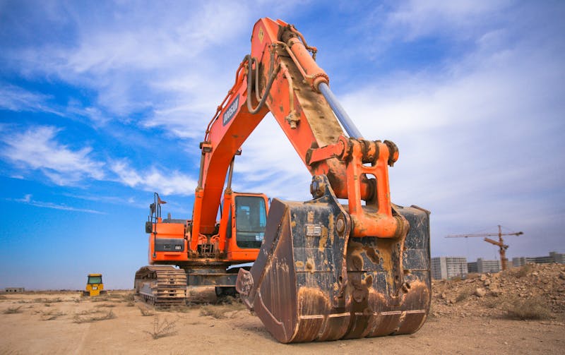 Heavy equipment on construction site